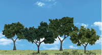Woodland Scenics SP4150 Scene-A-Rama Diorama Deciduous Trees 2 to 2-1/2" (5.1 to 6.4cm) Tall Pkg of 4