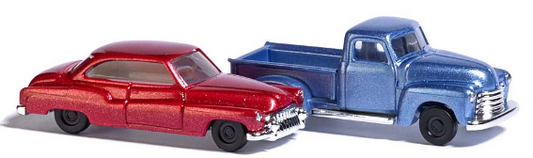 BUSCH 8349 N Scale Chevy Pick up and Buick