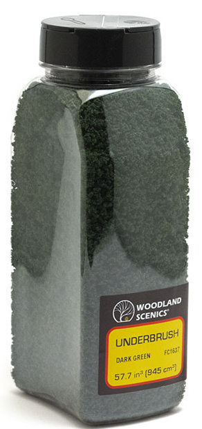 Woodland Scenics FC1637 - Underbrush Dark Green Shaker - 57.7 in3 (945 cm3)
