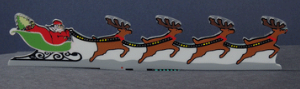 Miller Engineering 2011 Santa Sleigh and Reindeer animated neon sign