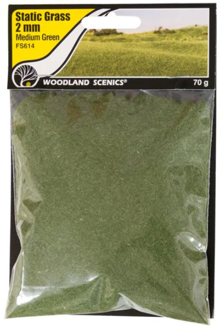 2mm static grass med green