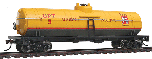 WalthersTrainline (HO) Part # 931-1443 Tank Car - Ready To Run -- Union Pacific (Armour Yellow, gray, red)